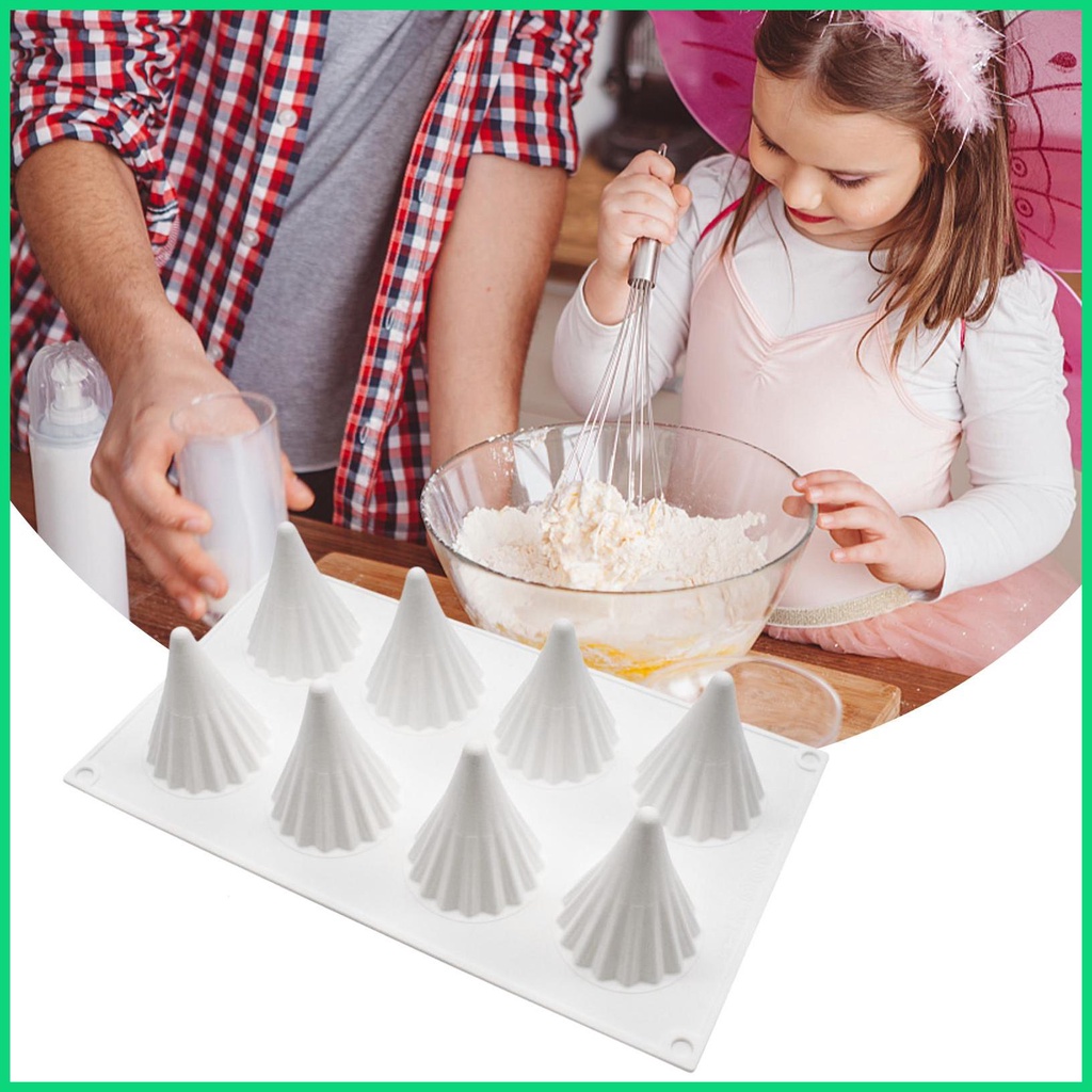 Khuôn Làm Bánh 8 Ngăn Hình Cây Thông Giáng Sinh 3D