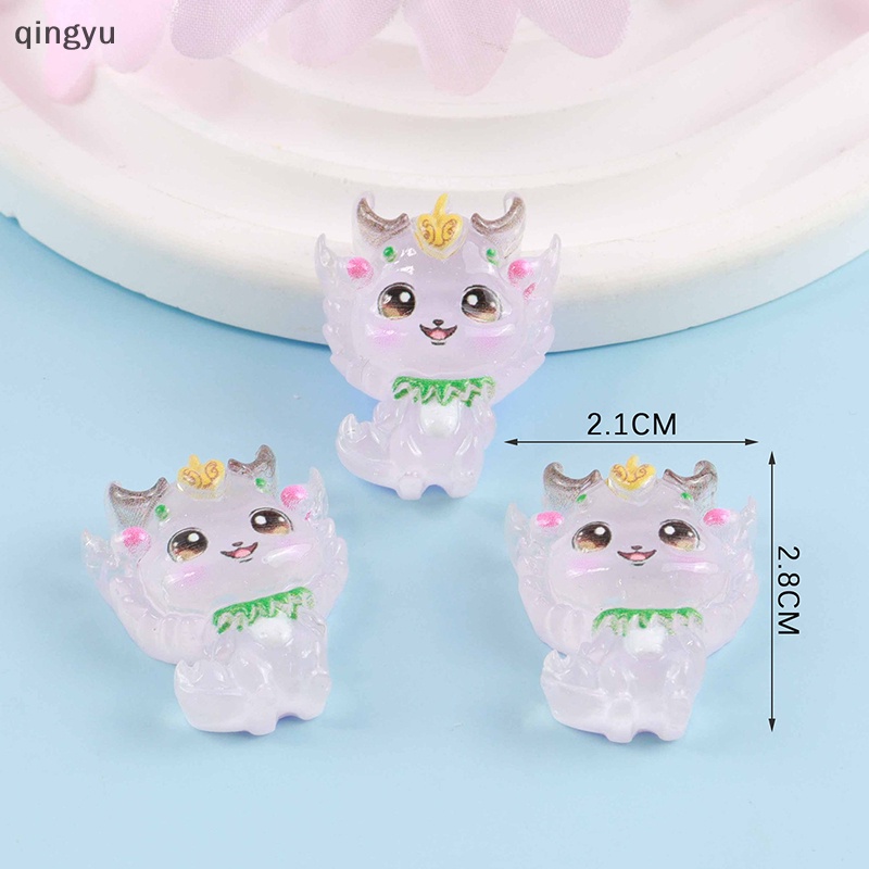 Bộ 2 Kẹp Tóc Hình Rồng Dạ Quang Bằng Resin Dễ Thương DIY