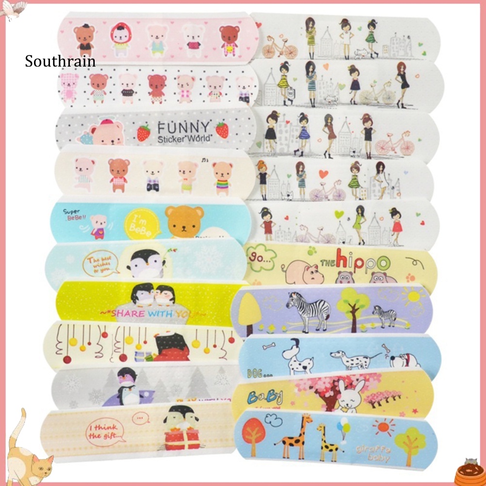Set 10 / 20 / 50 Băng Gạc Cứu Thương Hình Thú Hoạt Hình Chống Nước