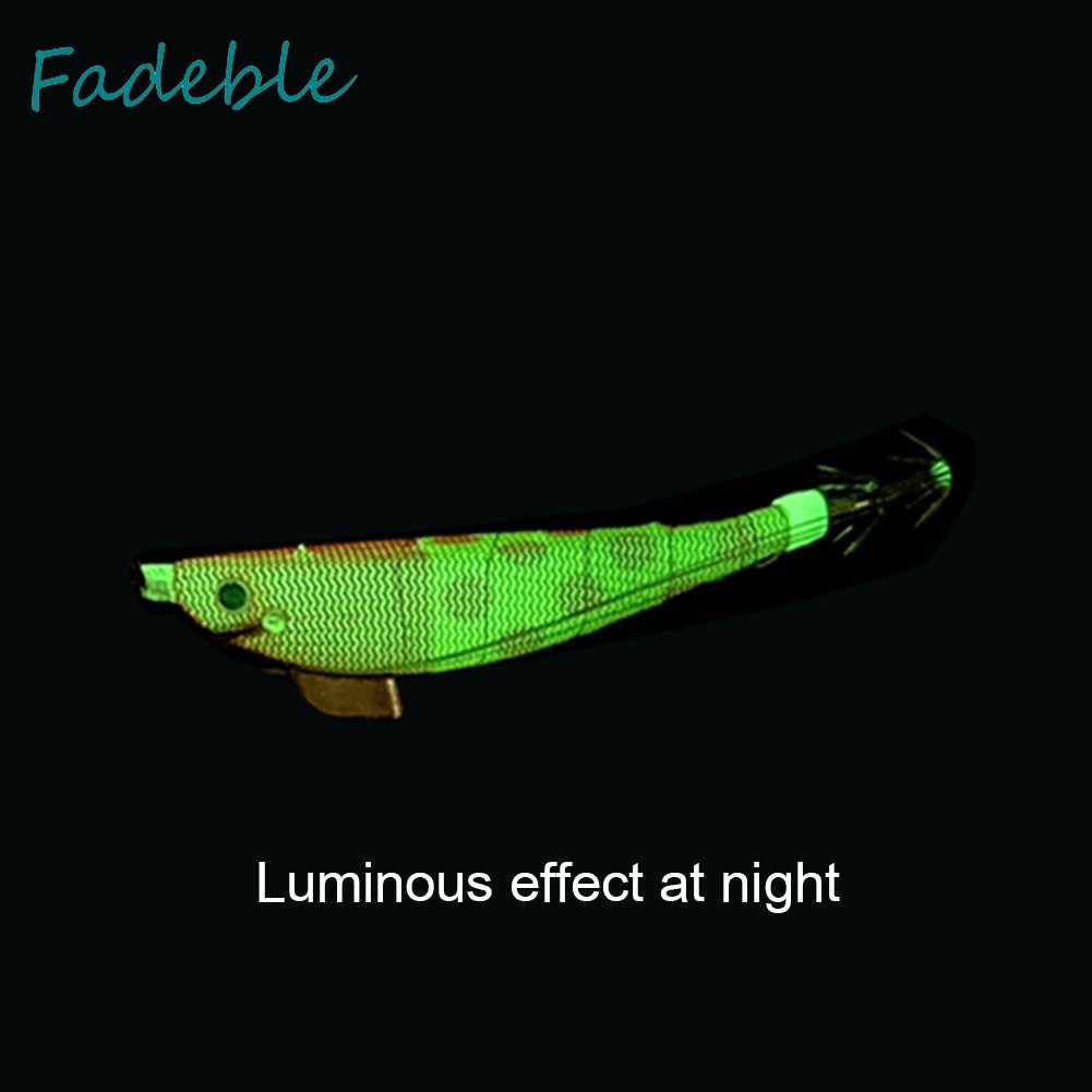 Mồi Câu Cá Giả Hình Tôm Bằng Gỗ Phát Quang Kích Thước 100mm 12g