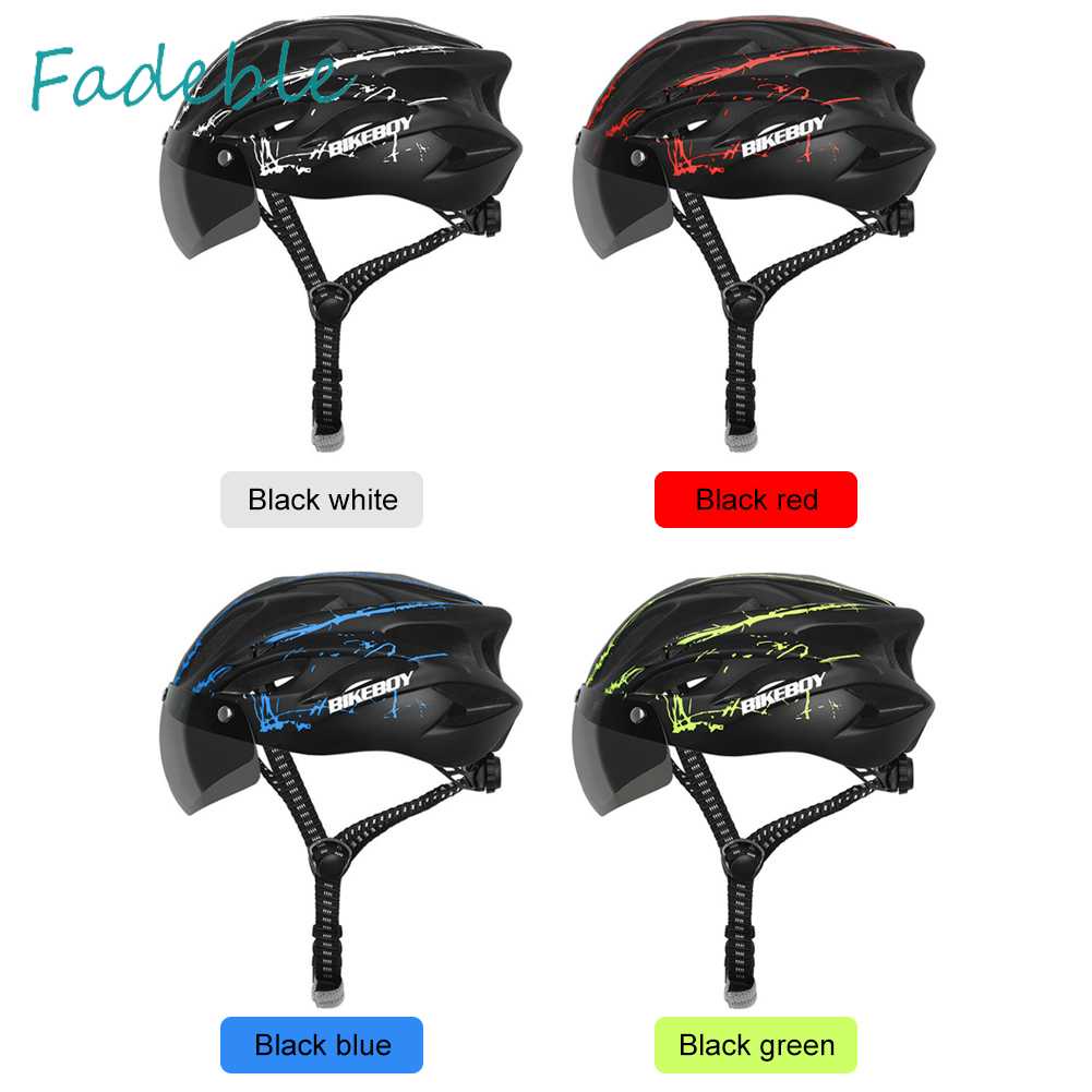 Mũ Bảo Hiểm Tích Hợp Kính Râm Thoáng Khí Cho Nam Và Nữ Đi Xe Đạp