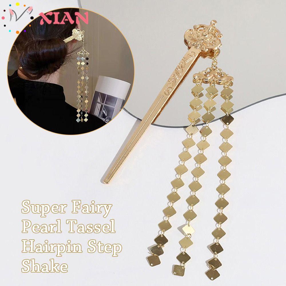 Trâm Cài Tóc Phối Tua Rua Phong Cách Retro Tinh Tế Cho Nữ XIANTIN