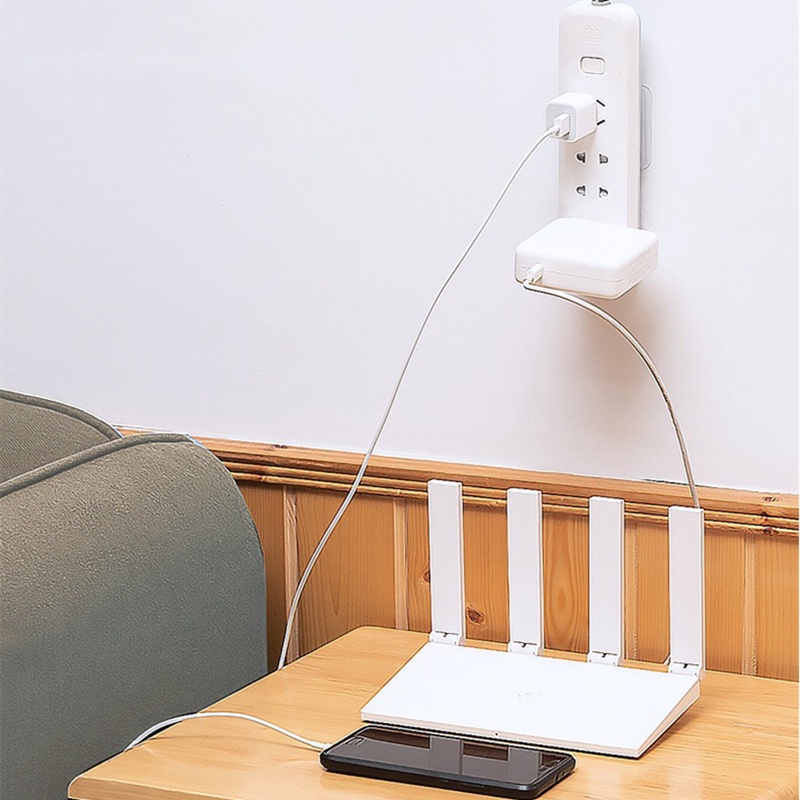 1 Móc Treo Dây Cáp Dính Tường Hai Mặt Có Giác Hút Mạnh Giá Đỡ