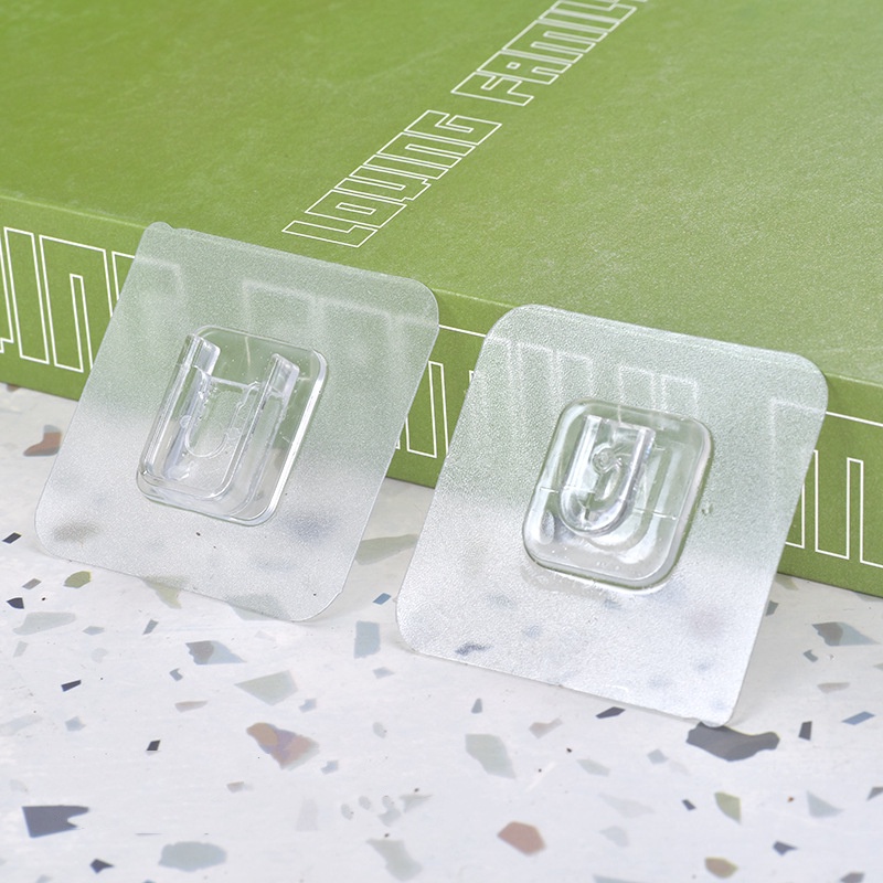 1 Móc Treo Dây Cáp Dính Tường Hai Mặt Có Giác Hút Mạnh Giá Đỡ