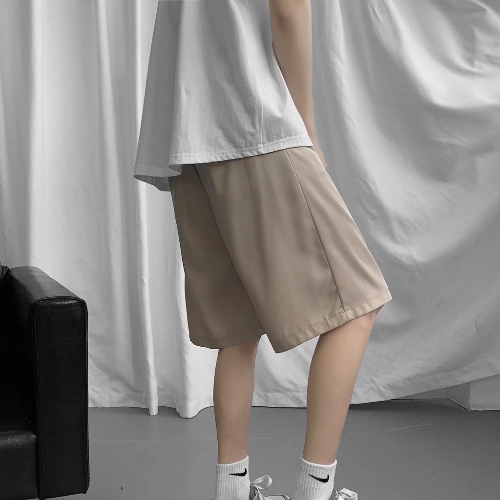 Quần Short Dáng Rộng Chất Lụa Mỏng Thời Trang Mùa Hè Cá Tính Cho Nam