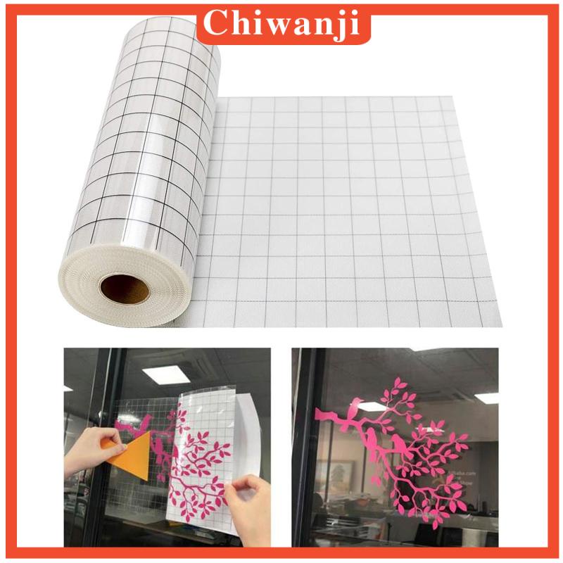 [Chiwanji] Cuộn Băng Keo Giấy Dán Tự Dính Họa Tiết Lưới Để Dán Biển Hiệu Cửa Sổ