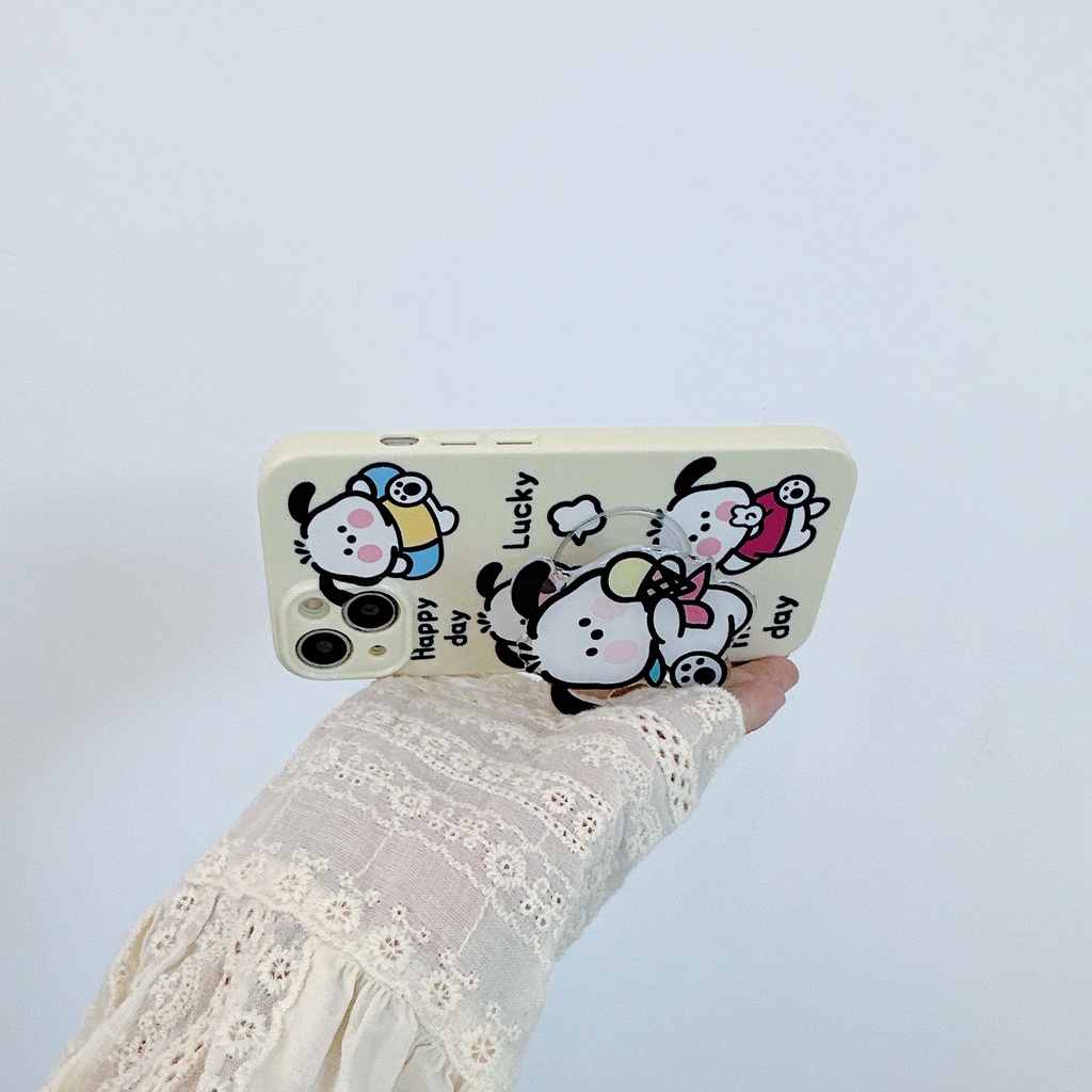 Ốp Điện Thoại TPU Dẻo Họa Tiết Hoạt Hình Chú Chó Tai To Dễ Thương Cho iPhone 13 12 11 Pro Max 14 Plus