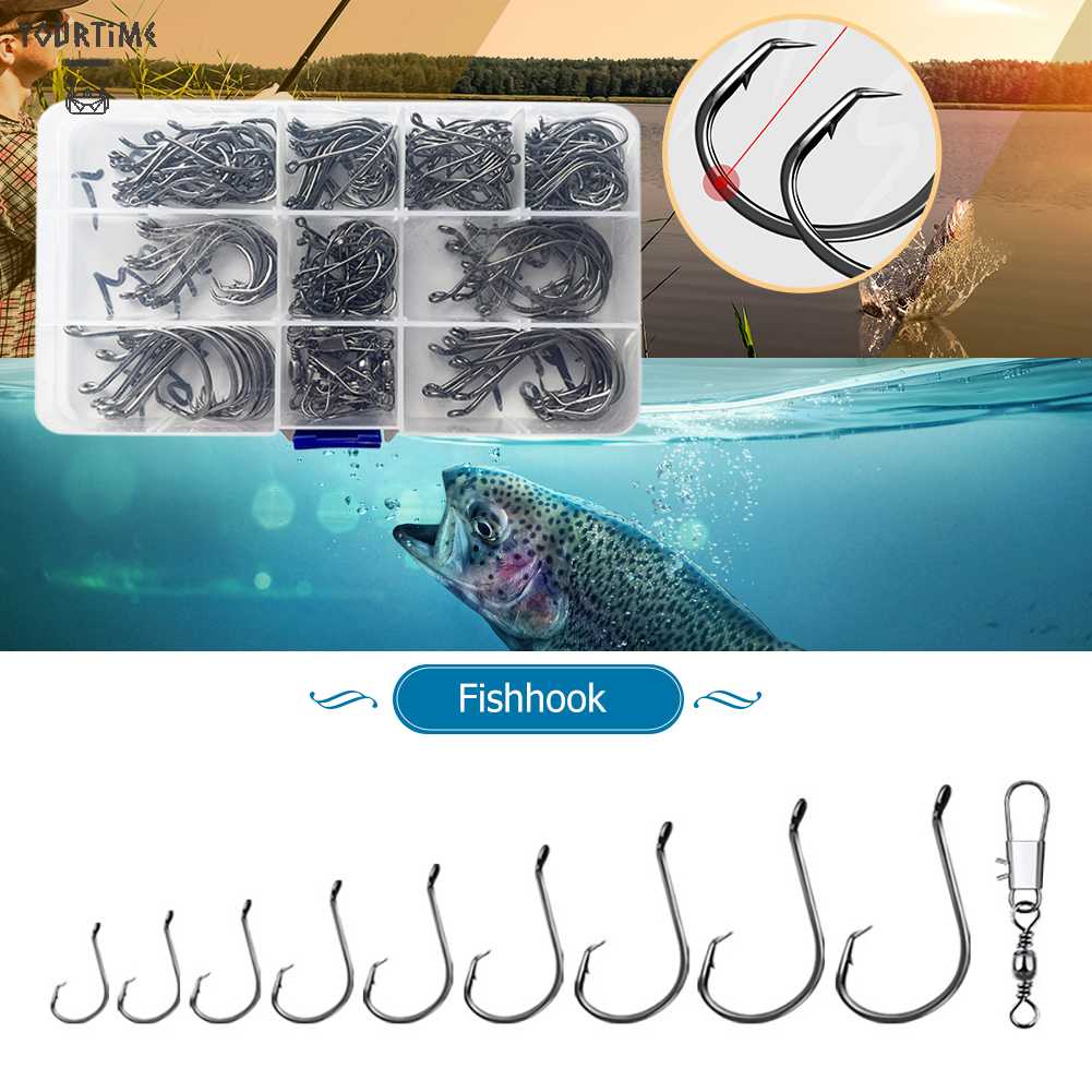 Set 170 Lưỡi Câu Cá Bằng Thép Cacbon 7384