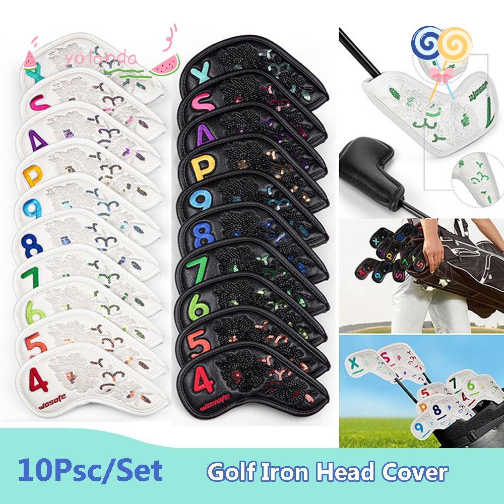 Bộ 10 Vỏ Bọc Bảo Vệ Đầu Gậy Đánh Golf Cổ Dài Chuyên Dụng