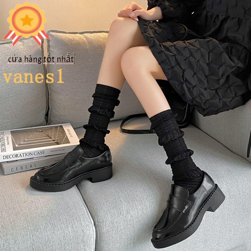 Vớ Co Giãn Thoáng Khí Thấm Hút Mồ Hôi Cao Đến Đầu Gối Họa Tiết Dễ Thương Dành Cho Nữ VANES1