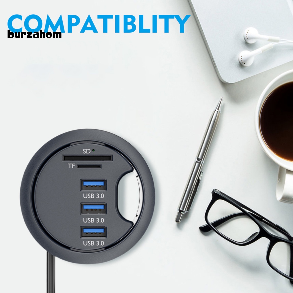 Bộ Chia 3 Cổng USB 3.0 Ẩn Tiện Dụng Cho Văn Phòng