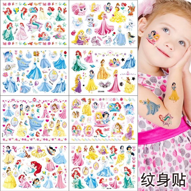 1 Hình Xăm Dán Chủ Đề Công Chúa Tiên Cá 11X15.5cm