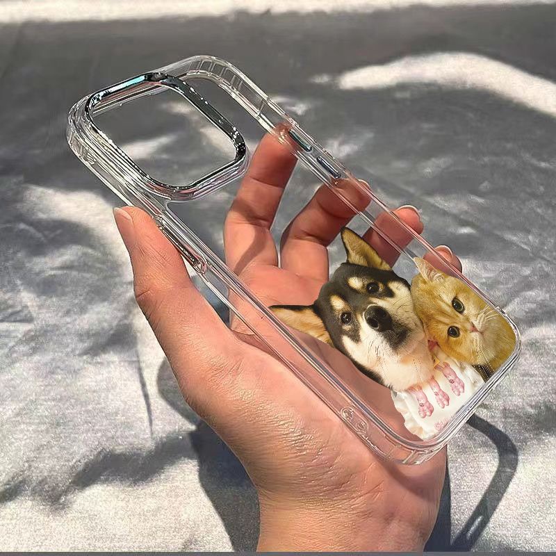 ✅Ốp Điện Thoại Mềm Chống Sốc Hình Chó Mèo Cho Iphone 11 7 13max Plus8 Iphone1214Proins Style / NRE5