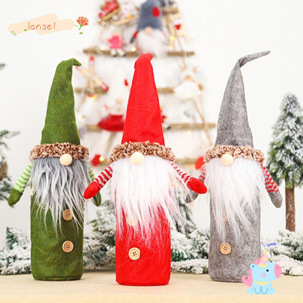 Vỏ Bọc Chai Rượu Bằng Vải Không Dệt Nhiều Màu Sắc Trang Trí Giáng Sinh