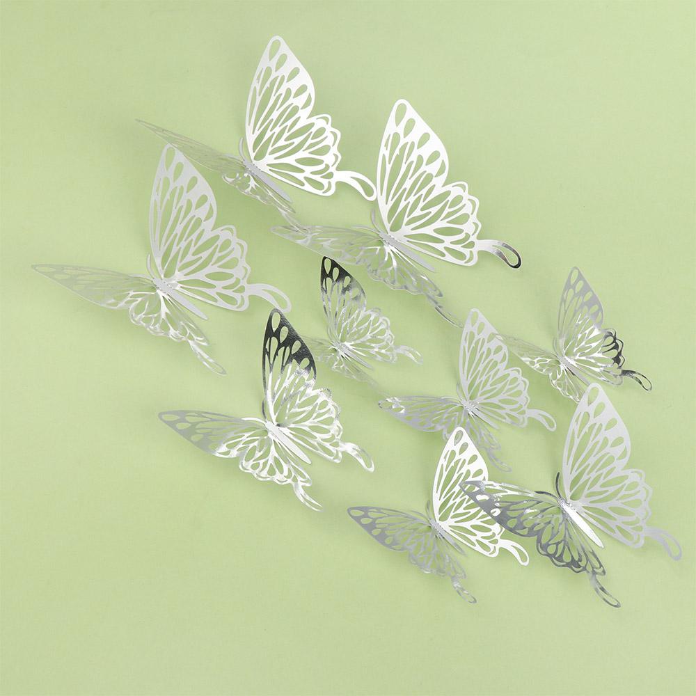 _LONNGZHUAN Set 12 Miếng Dán Tường Hình Bươm Bướm Trang Trí Nội Thất