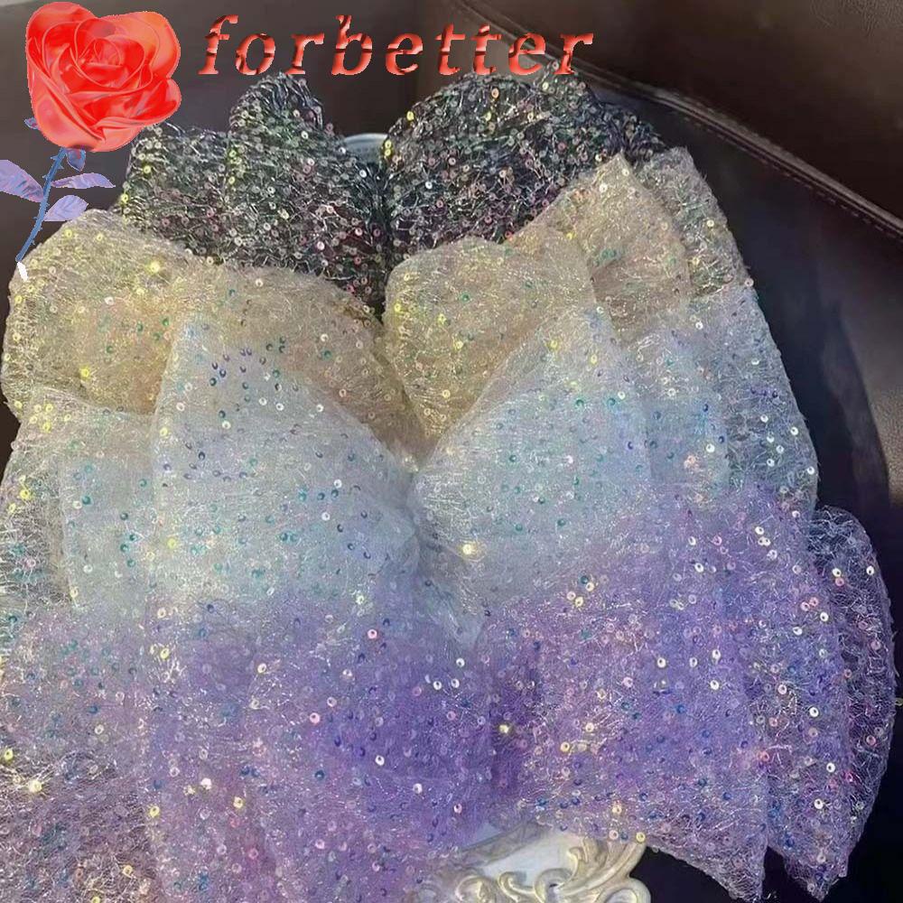 Kẹp Tóc Nơ Lưới Đính Kim Sa Lấp Lánh Thời Trang Cho Nữ Giá Đỡ