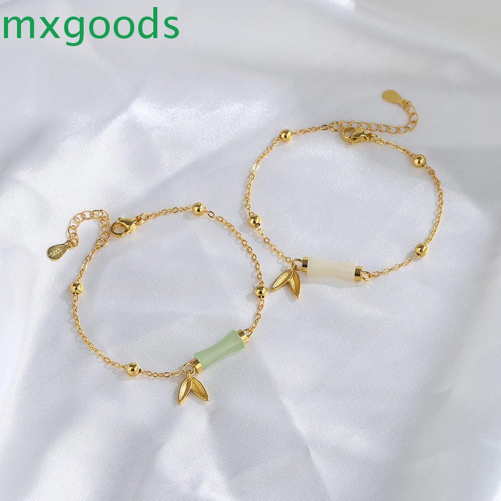 Vòng Tay Chuỗi Hạt Gỗ Tre Và Lá Tre Phong Cách Trung Hoa Cổ Điển Tinh Tế Dành Cho Nữ MXGOODS