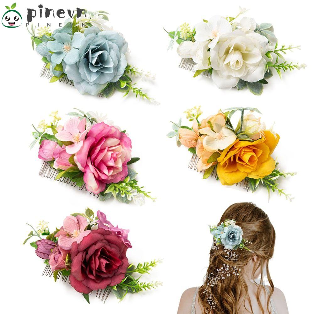 Lược Cài Tóc Hình Hoa Đính Đá Lấp Lánh Cho Cô Dâu|Phụ Kiện Trang Trí Tóc Xinh Xắn Chất Lượng