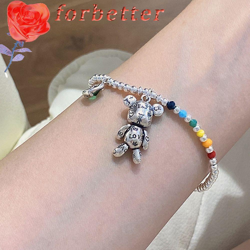 Vòng Tay Vòng cổ Bằng Thép Titan Họa Tiết Hoạt Hình Phong Cách Hàn Quốc Thời Trang Cho Nữ