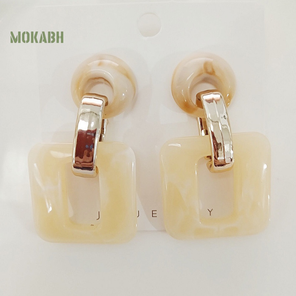 Bông Tai Hình Tròn / Vuông Phong Cách Boho Thời Trang Cho Nữ