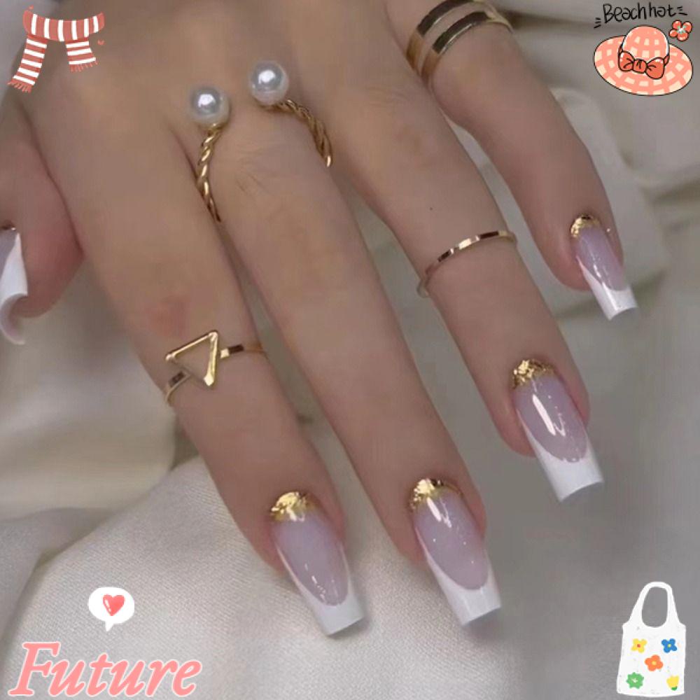 Bộ 24 Móng Tay Giả Che Phủ Toàn Diện Dùng Để Múa Ba Lê