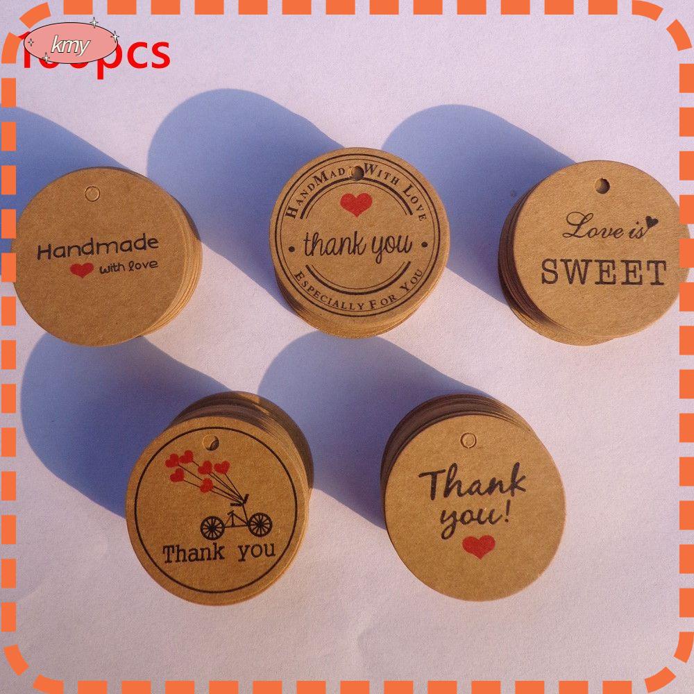 Set 100 Thẻ Giấy Hình Trái Tim Xinh Xắn