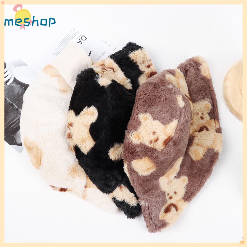 Mũ Bucket Họa Tiết Gấu Dễ Thương Cho Nam Và Nữ