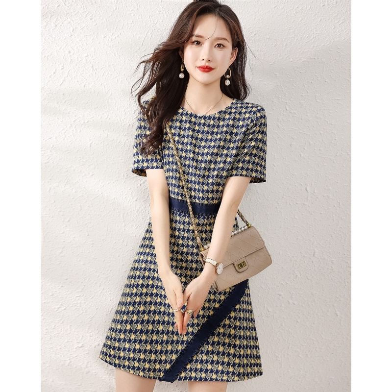 Đầm Ngắn Tay Ôm Eo Thời Trang Mùa Hè Pháp 2023 Mới