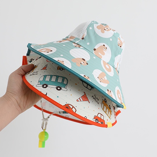 Nón Tai Bèo Vành Rộng Che Nắng Thời Trang Đi Biển Mùa Hè Cho Bé