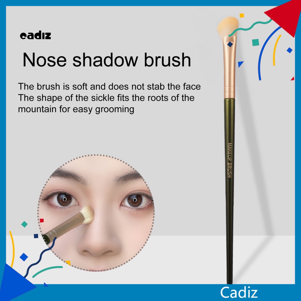 Set 2 Cọ Trang Điểm Mũi Lông Mềm Cán Gỗ Gọn Nhẹ