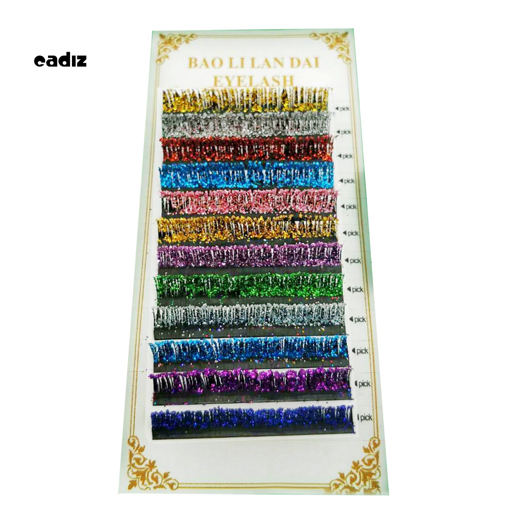 1 Bộ Lông Mi Giả Hiệu Ứng 3D Tự Nhiên Nhiều Màu Sắc Lấp Lánh