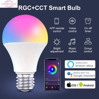 9w Ac90-240v Tuya Zigbee Smart Led Light Bulb Rgb E27 Dimmable App Remote Control Alexa Google Home Voice Control livebecool