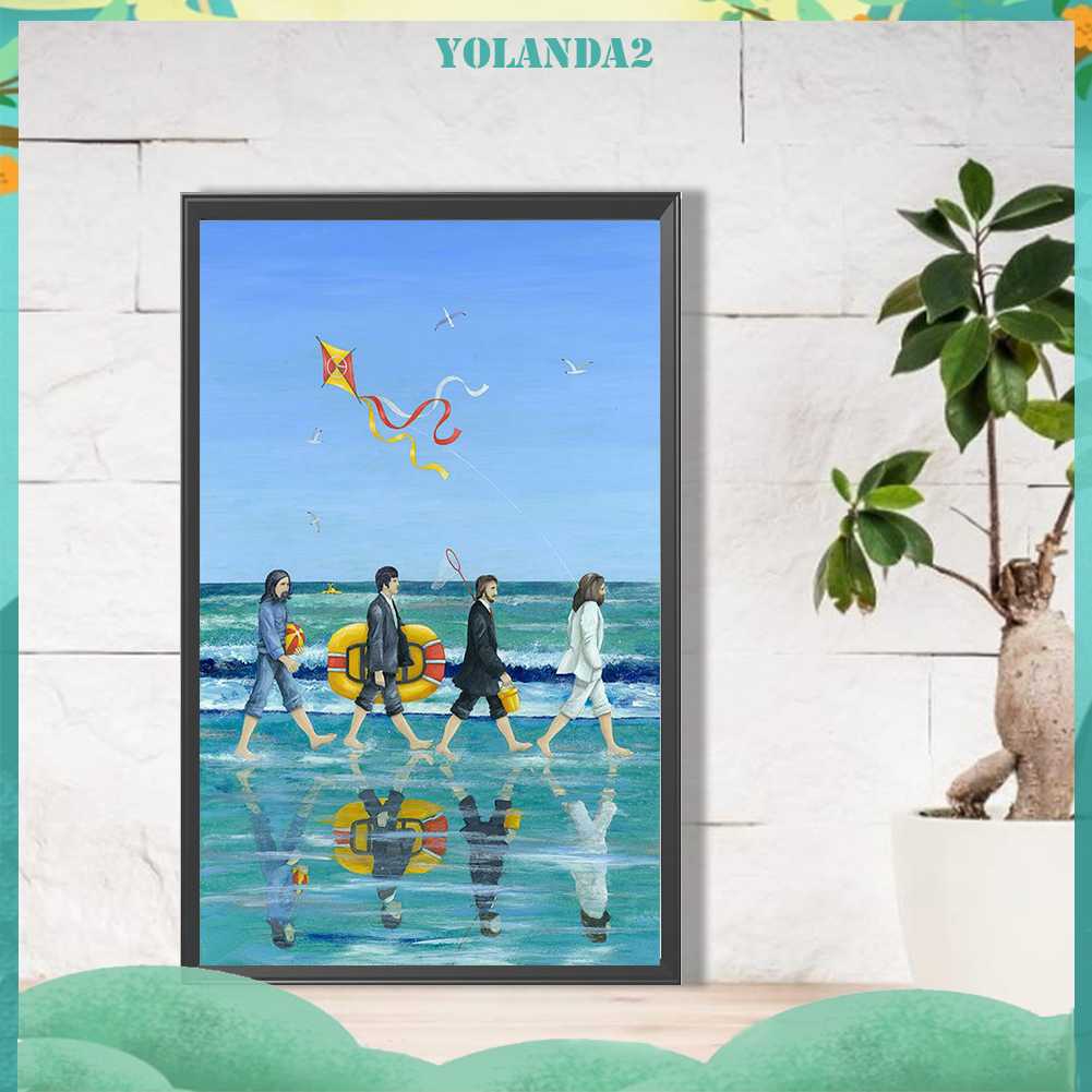 Tranh Đính Đá Kim Cương Toàn Bộ 5D DIY Hình Vẽ Con Đường Abbey