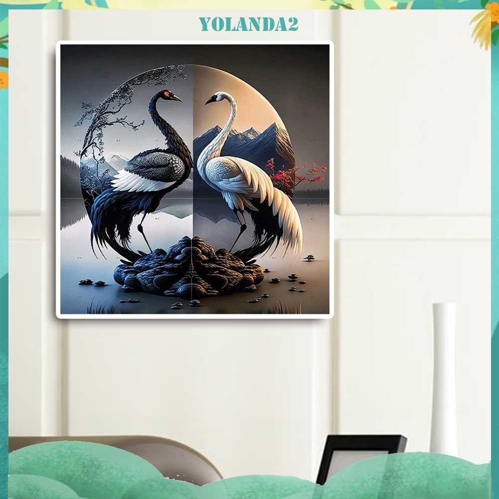 Tranh Đính Đá Kim Cương Toàn Bộ 5D DIY Hình Vẽ Con Sếu