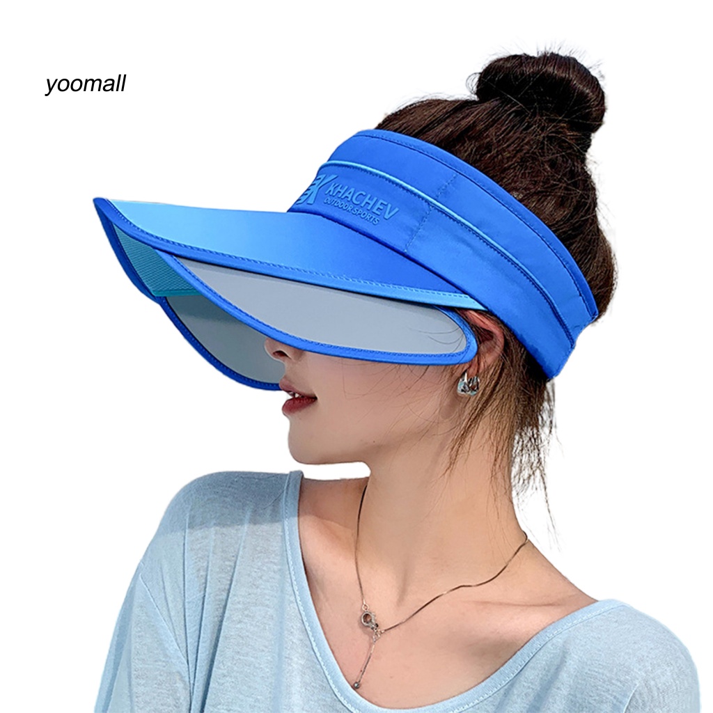 Mũ Vành Rộng Hở Chóp Có Khóa Điều Chỉnh Được Thêu Chữ Thời Trang Mùa Hè