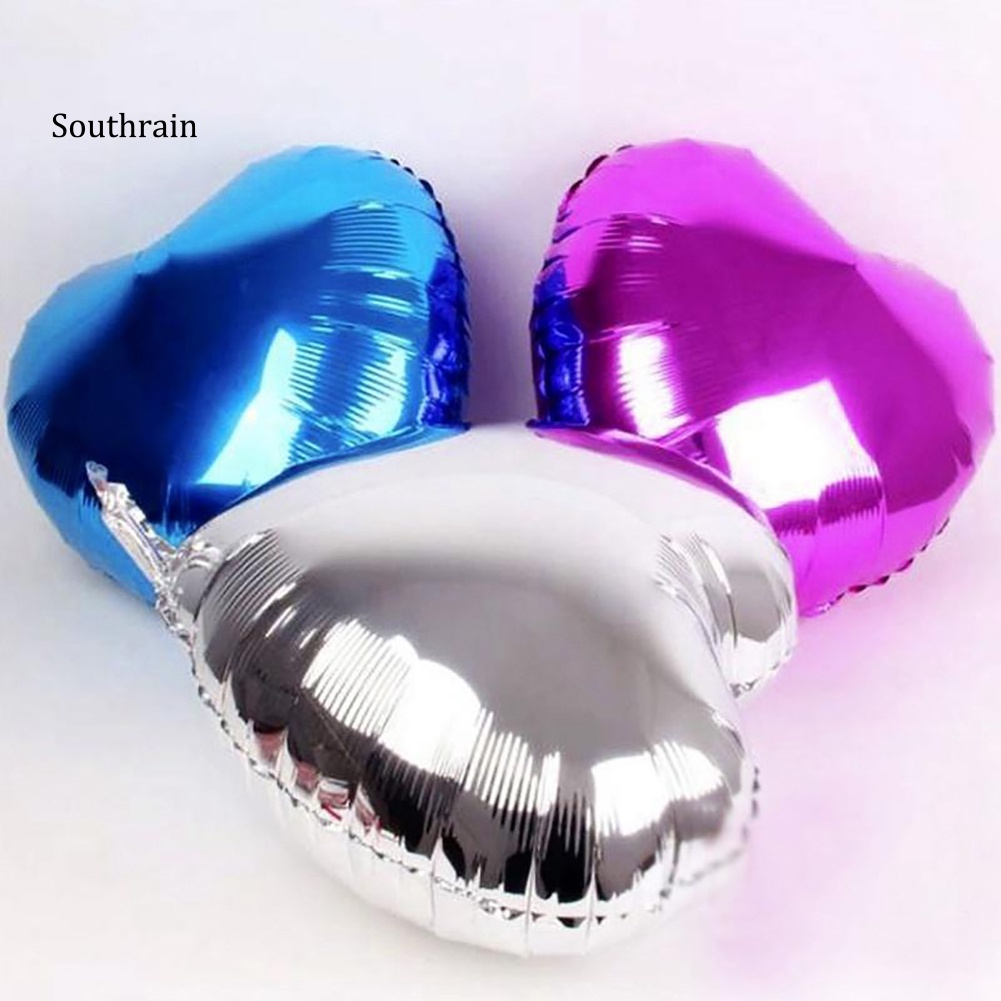 Bong Bóng Lá Nhôm 18 Inch Hình Trái Tim Trang Trí Tiệc
