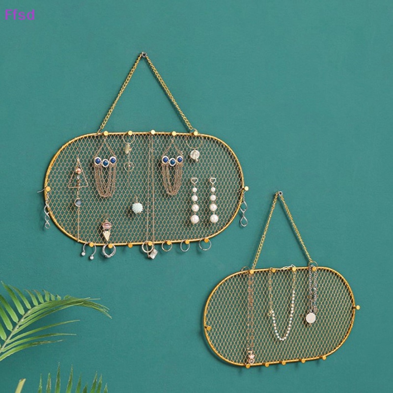 {Ffsd} Giá Sắt Nhẹ Phong Cách Bắc Âu Sang Trọng Trưng Bày Bông Tai Chìa Khóa Có Thể Đóng Vào Tường * Bán Chạy