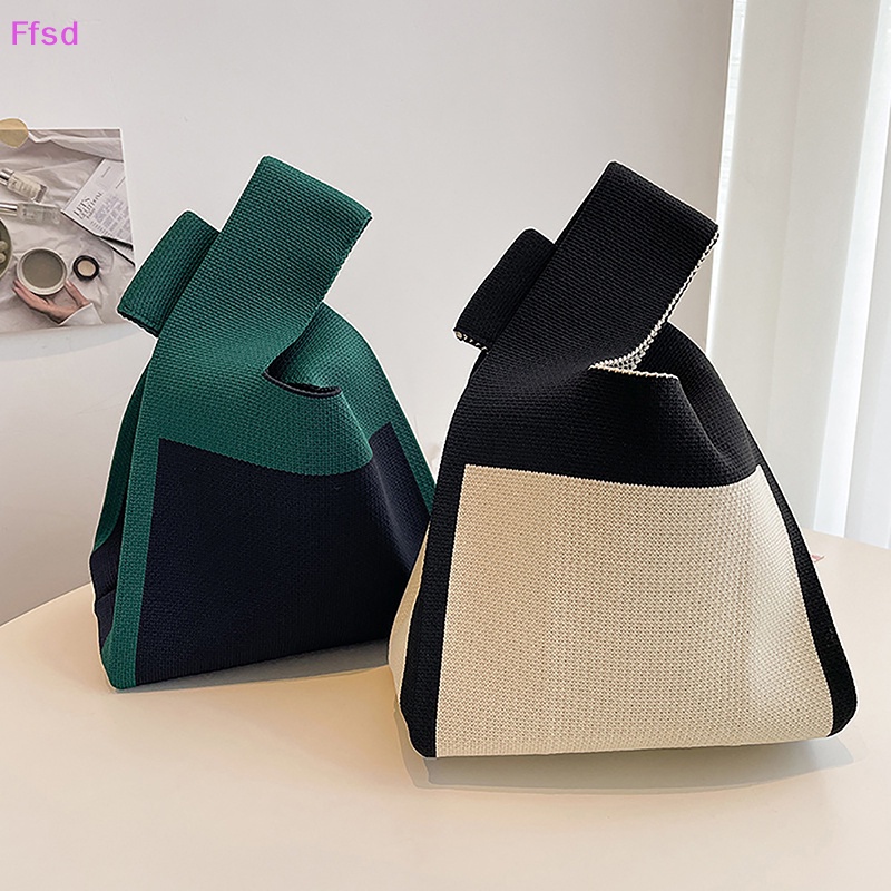 {Ffsd} Túi Xách Dệt Kim Siêu Nhẹ Phong Cách Nhật Bản Cho Nữ