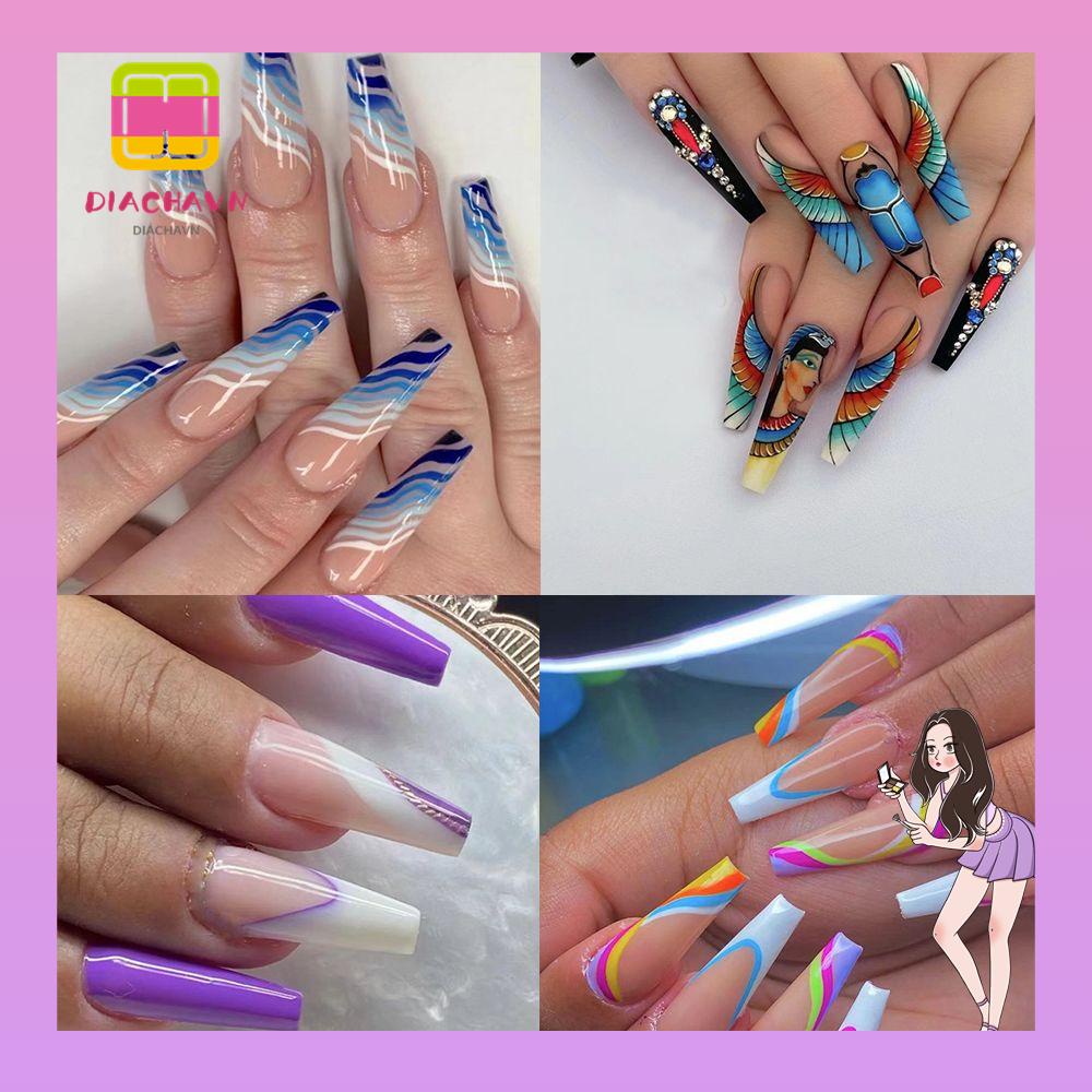 Hộp 24 Móng Tay Giả Có Thể Tháo Rời