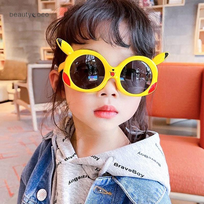 Beautycoco🍊Kính Mát Hình Pikachu Dễ Thương Chống Tia UV Cho Bé
