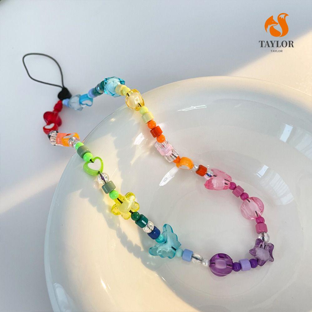 Dây Đeo Điện Thoại TAYLOR1 Dạng Chuỗi Hạt Nhiều Màu Sắc Chống Thất Lạc