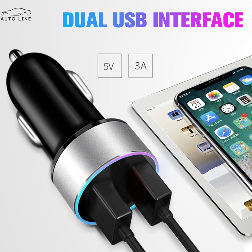 Tẩu Sạc Nhanh Hai Cổng USB 3.0 20W Hiển Thị LED Cho Điện Thoại SHOPCYC3374