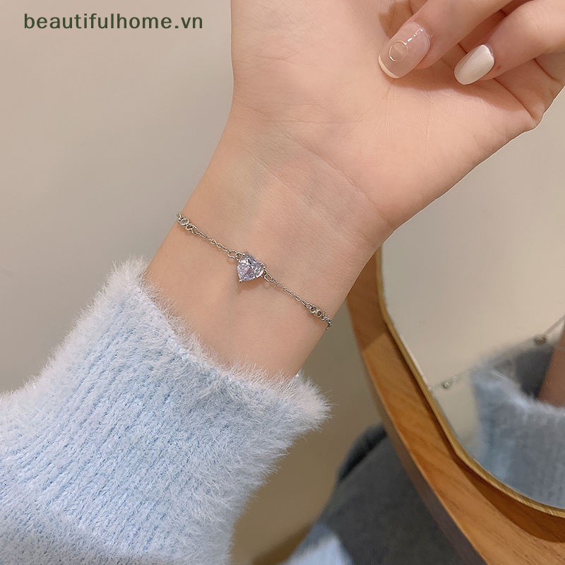 Vòng Đeo Tay Đính Đá Zircon Lấp Lánh Tùy Chỉnh Thời Trang Sang Trọng Cho Nữ