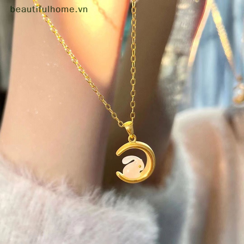 [beautifulhome] Vòng Cổ Choker Mặt Hình Thỏ / Mặt Trăng Thời Trang Cá Tính Dành Cho Nữ