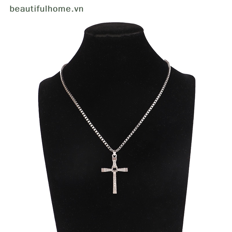 [beautifulhome] Vòng cổ Mặt Thánh Giá Đính Pha Lê Dành Cho Nam