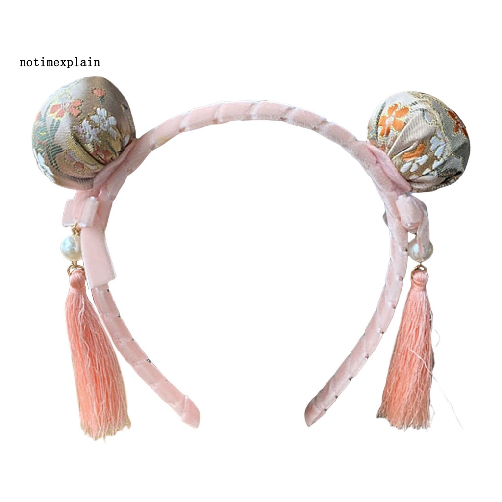 Nta Băng Đô Cài Tóc Đính Ngọc Trai Giả Thiết Kế Tua Rua Đôi Phong Cách Trung Hoa Cho Nữ Mỗi Ngày