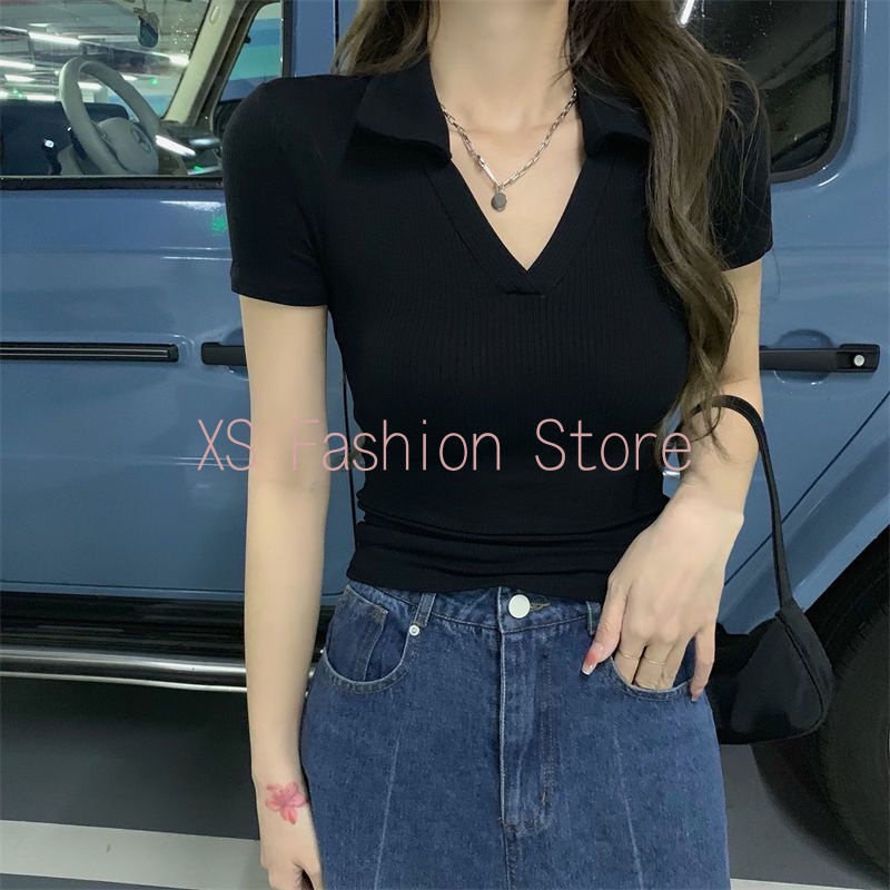 Áo polo Ngắn Tay Thời Trang Mùa Hè Cho Nữ