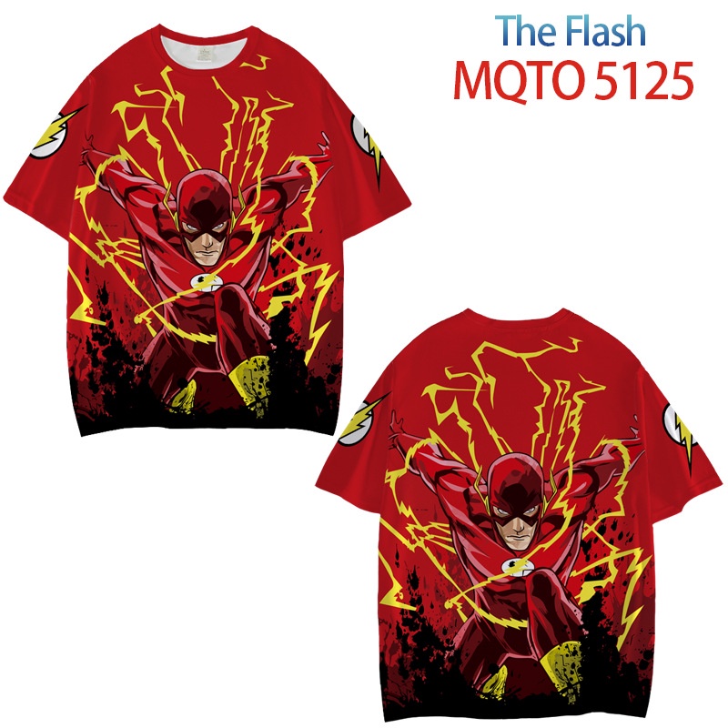 Yyds Áo Thun Tay Ngắn Hóa Trang Nhân Vật Barry Allen Phim THE FLASH Cỡ Lớn Unisex