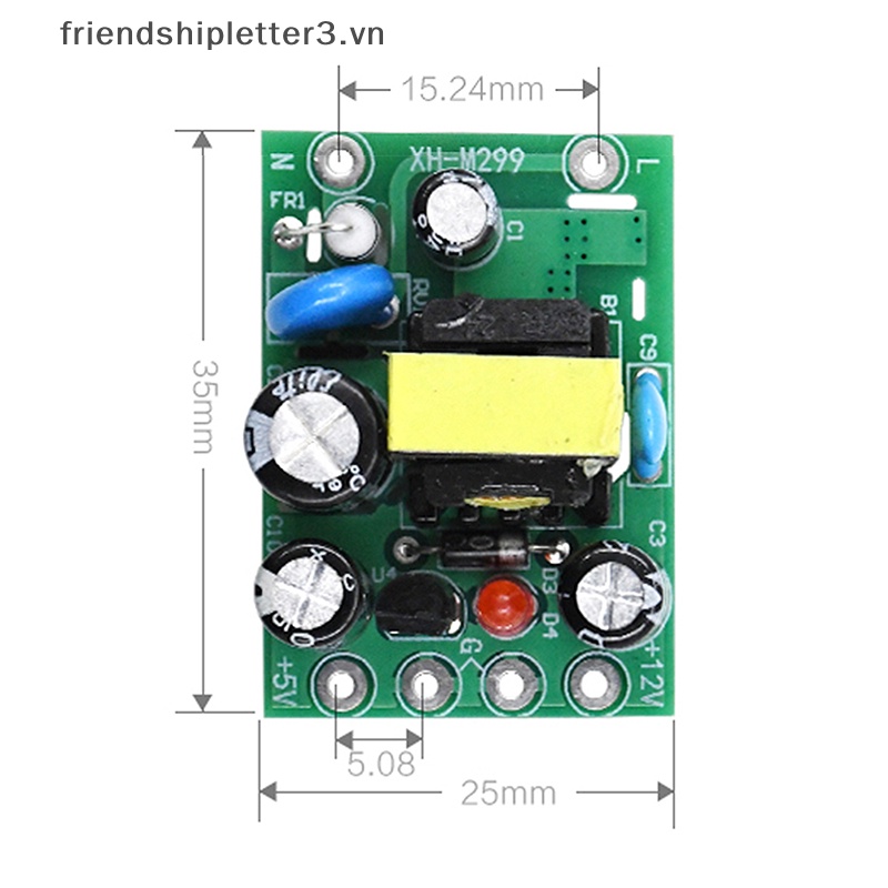 Bảng Mạch Chuyển Đổi AC110V 220V Sang DC 12V 0.2A + 5V