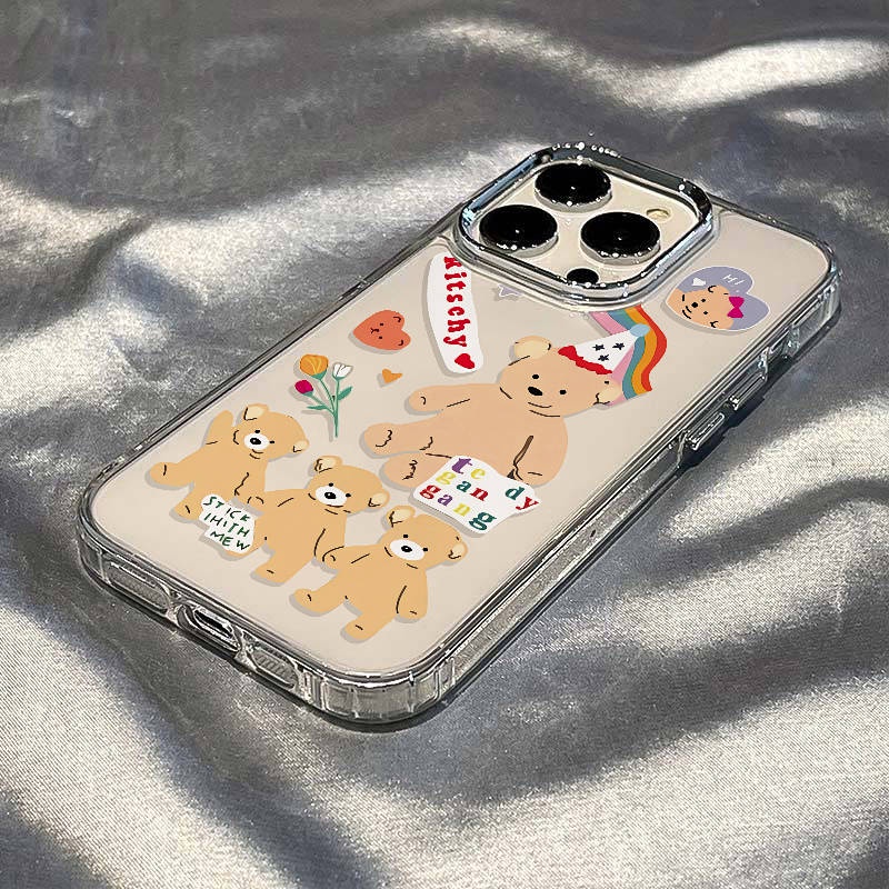 Handle Bear 14promax Apple 13 Phone Case Iphone12 Soft 11 Simple Ins Style 7/8plus Drop-Resistant Jxfa